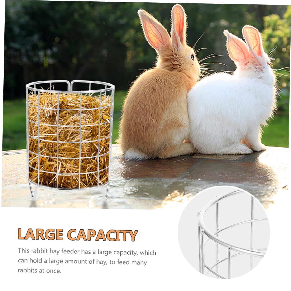 INOOMP 4pièces Distributeur De Foin Métallique pour Lapins Et Cobayes Râtelier Pratique pour Alimentation des Petits Animaux