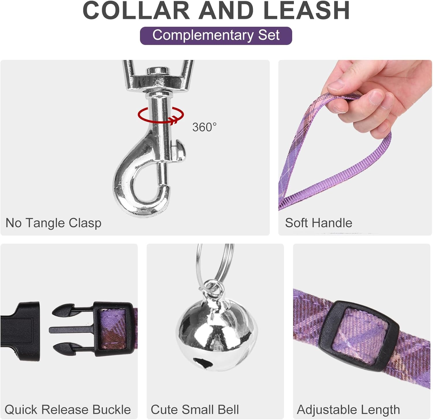 Beirui Conjunto De Collar Y Correa De Perro Personalizado Para Perros Pequeños Y Medianos Grandes, Collar De Perro Femenino De Flores Lindo Nombre De Mascota Personalizado Con Correa A Juego,L