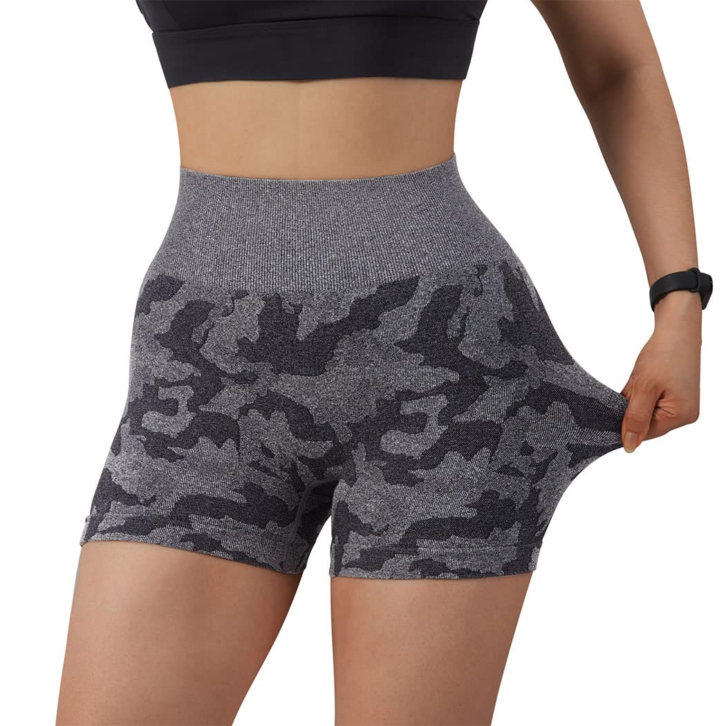 SUUKSESS Women Seamless Booty Shorts Butt Lifting High Waisted Workout Shorts