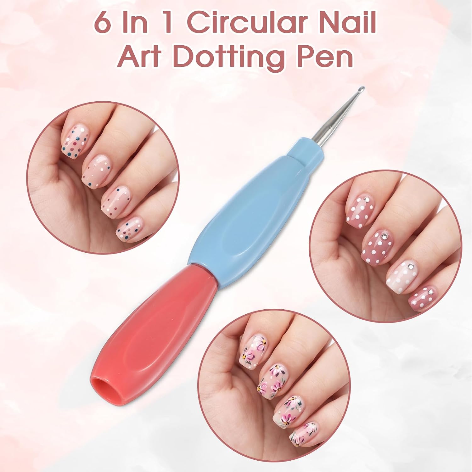 5 Pcs Nail Dotting Tools, Dual Ended Mini Nail Art Tools 1.93 Inch