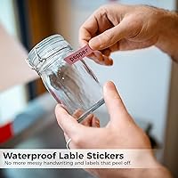 Vista 6 de 5 Rolls Colo Labels Maker Tape, Waterproof Label Stickers 800 PCS in Total, Thermal Paper Self-Adhesive Label Tape, Colorful Adapted Label Print