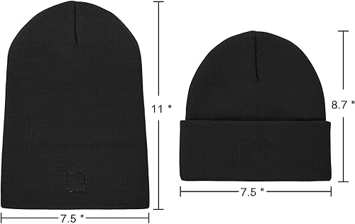 Miniatura 6 de American Trends Gorro para hombre y mujer gorro de punto suave y lindo con diseño de calavera