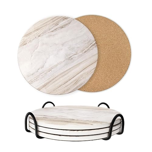 8 Inch Trivets for Hot Dishes, Pots and Pans, Marble