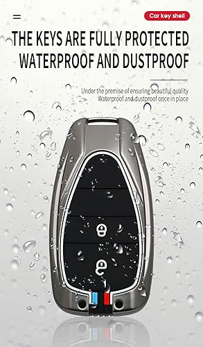 Miniatura 9 de ontto Funda para llavero de 3 botones para llave de Chevy, cubierta metálica antiarañazos, duradera para llaves de automóvil, compatible con