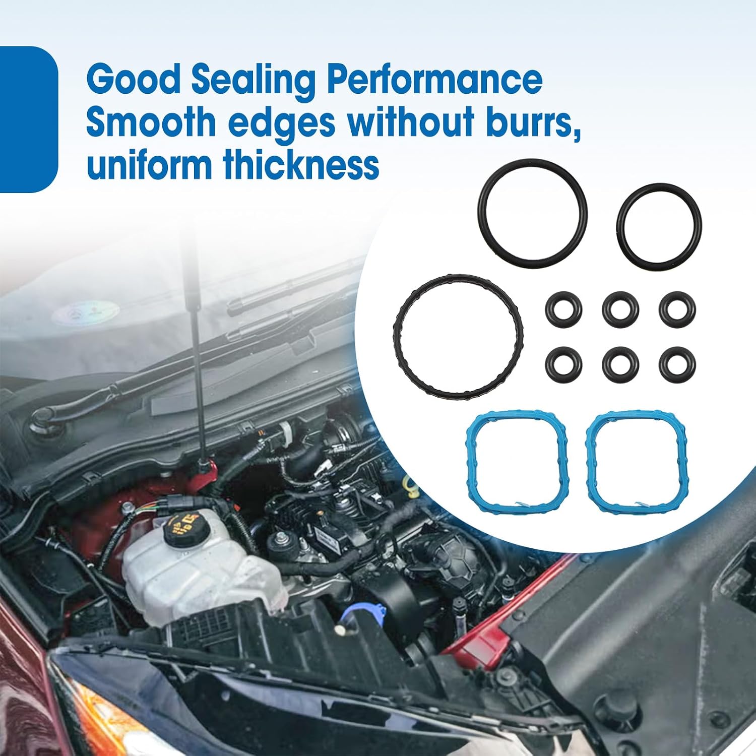 Lower and Upper Intake Manifold Gasket Set Replace MS 97118 MS19560 MS19144 AMS11821 Fit for Ford Edge Flex Fusion Taurus Lincoln MKS MKT MKX MKZ Mazda 6 CX-9 Mercury Sable 3.5L 3.7L 2007-2015