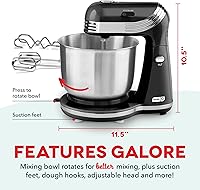 Vista 7 de Batidora de uso diario Dash DCSM250RD, Negro