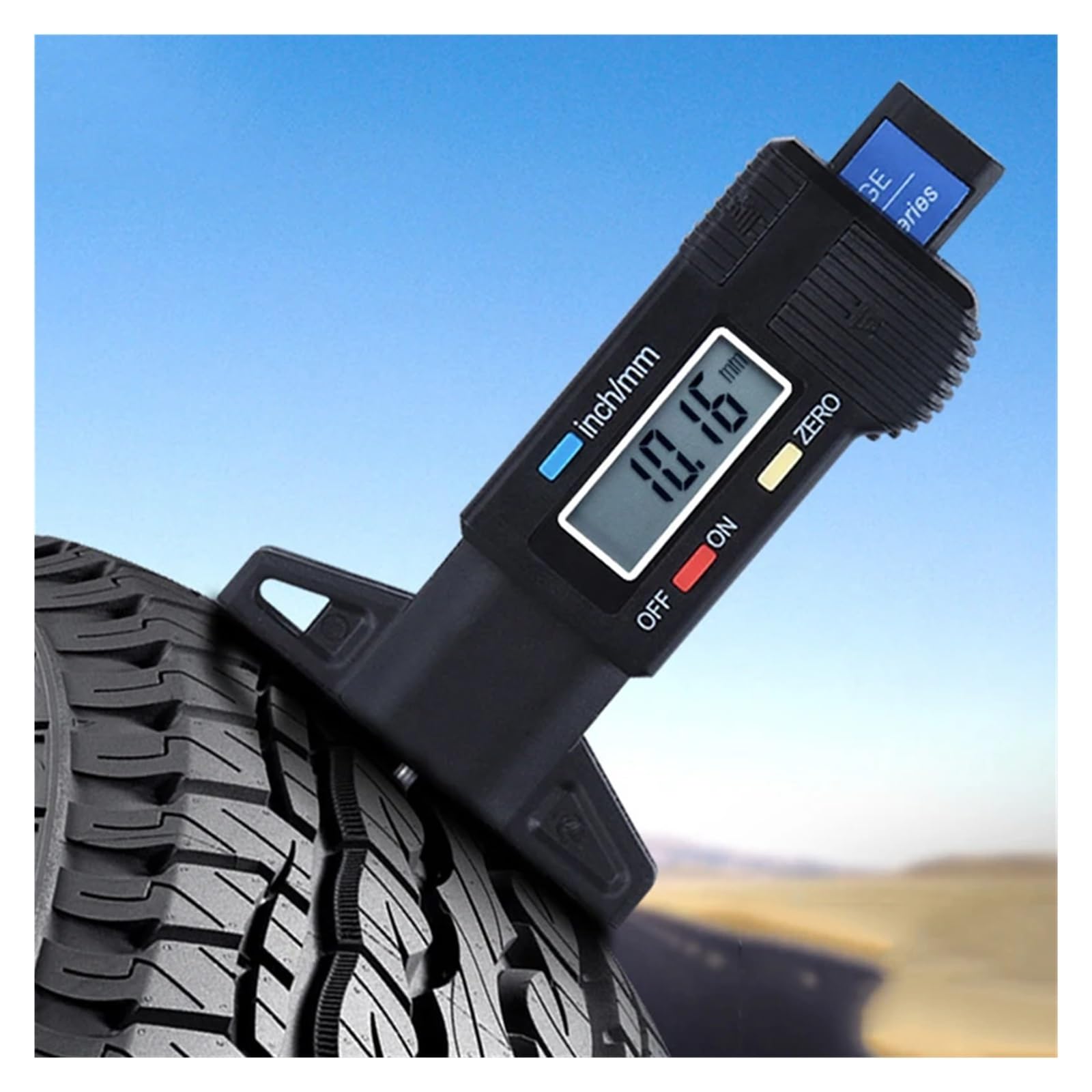 Strumento, 2 pezzi di misuratore profondità del battistrada for pneumatici for auto con display digitale, spessore calibro, monitoraggio 'usura e pastiglie dei freni,per uso domestico(Silver)