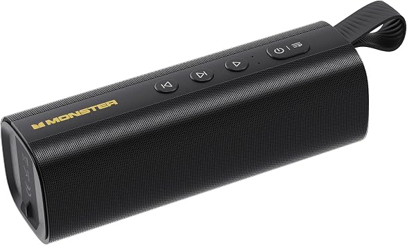 Monster S290 Bluetooth Speaker, Portable Bluetooth Speaker With 30W Loud Stereo Sound, Bluetooth 6.0, 15H Playtime, TWS Pairing, Support AUX/TF Card, IPX6 Waterproof Wireless Speaker for Home, Outdoor