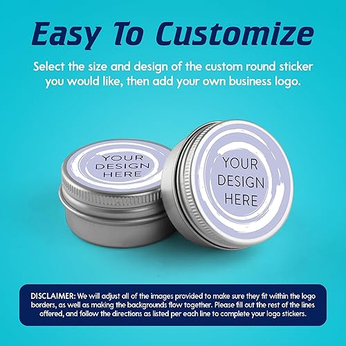 Vista 557 de DayStar Custom Signs & Design - 100 adhesivos de vinilo personalizables, con texto, imagen, diseño y logotipo; adhesivos para logotipo de embalaje