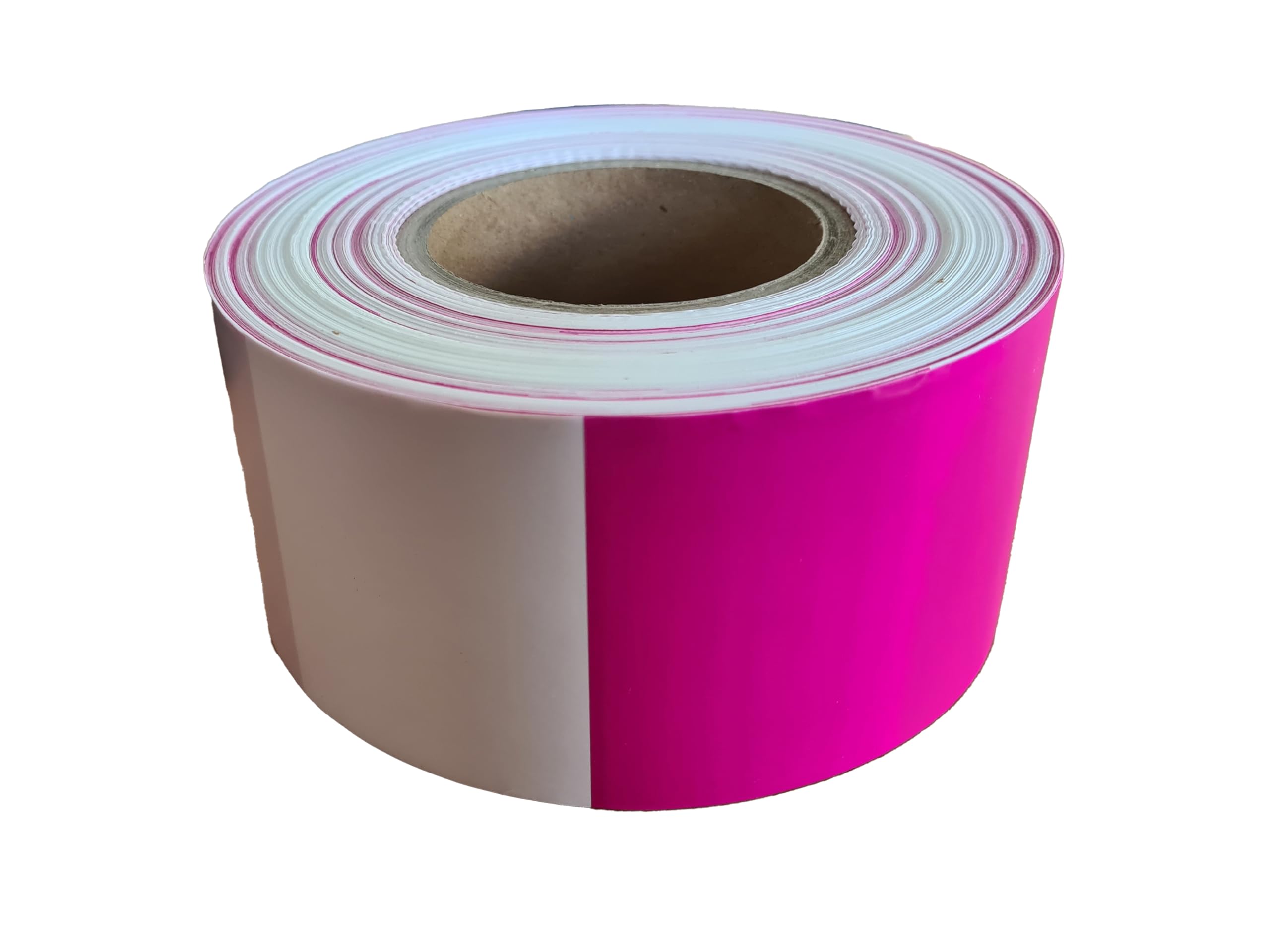 Absperrband Pink-Weiss 75 mm breite x 250 meter | Absperrungsband - Sicherheitsband | Pro 1 Rolle