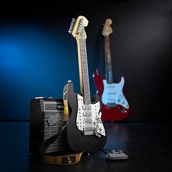LEGO Ideas Fender Stratocaster 21329 DIY Guitar Model Building Set for Music Lovers, Complete with 65 Princeton Reverb Amplifier & Authentic Accessories, Perfect Way to Rock Gift Giving