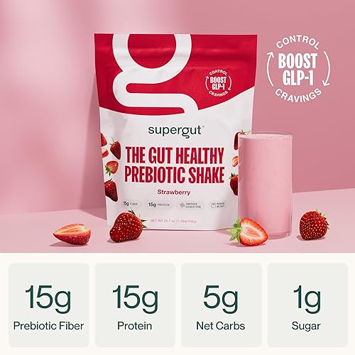 Miniatura 2 de Supergut Batidos prebióticos  Reemplazo de comidas  Boost GLP-1  Alto en proteínas y fibra  Sin azúcar añadido  Alimento keto, comida, aperitivo