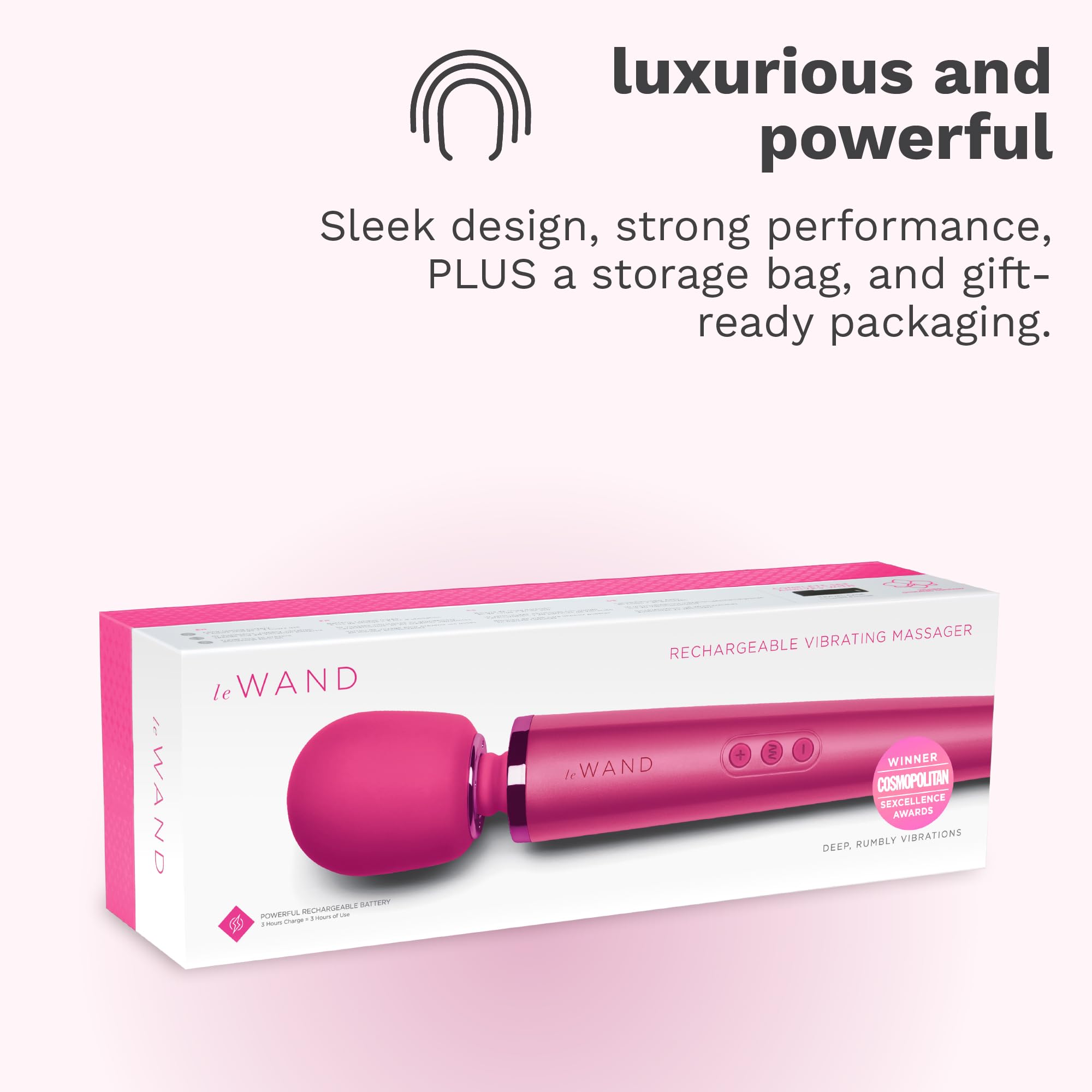 Le Wand Magenta Massaggiatore ricaricabile 34 cm
