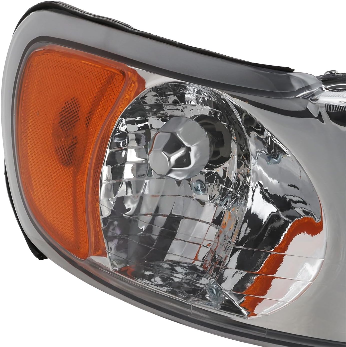 Compatible with 98-02 Lincoln TownCar Town Car Front Headlight Headlamp Head Light with Bulb Right Passenger Side
