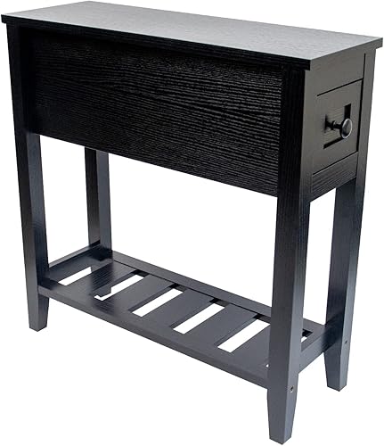 Miniatura 45 de Mesa auxiliar estrecha para espacios pequeños, color blanco, juego de 1, 24 pulgadas de largo x 8.5 pulgadas de ancho x 24 pulgadas de alto