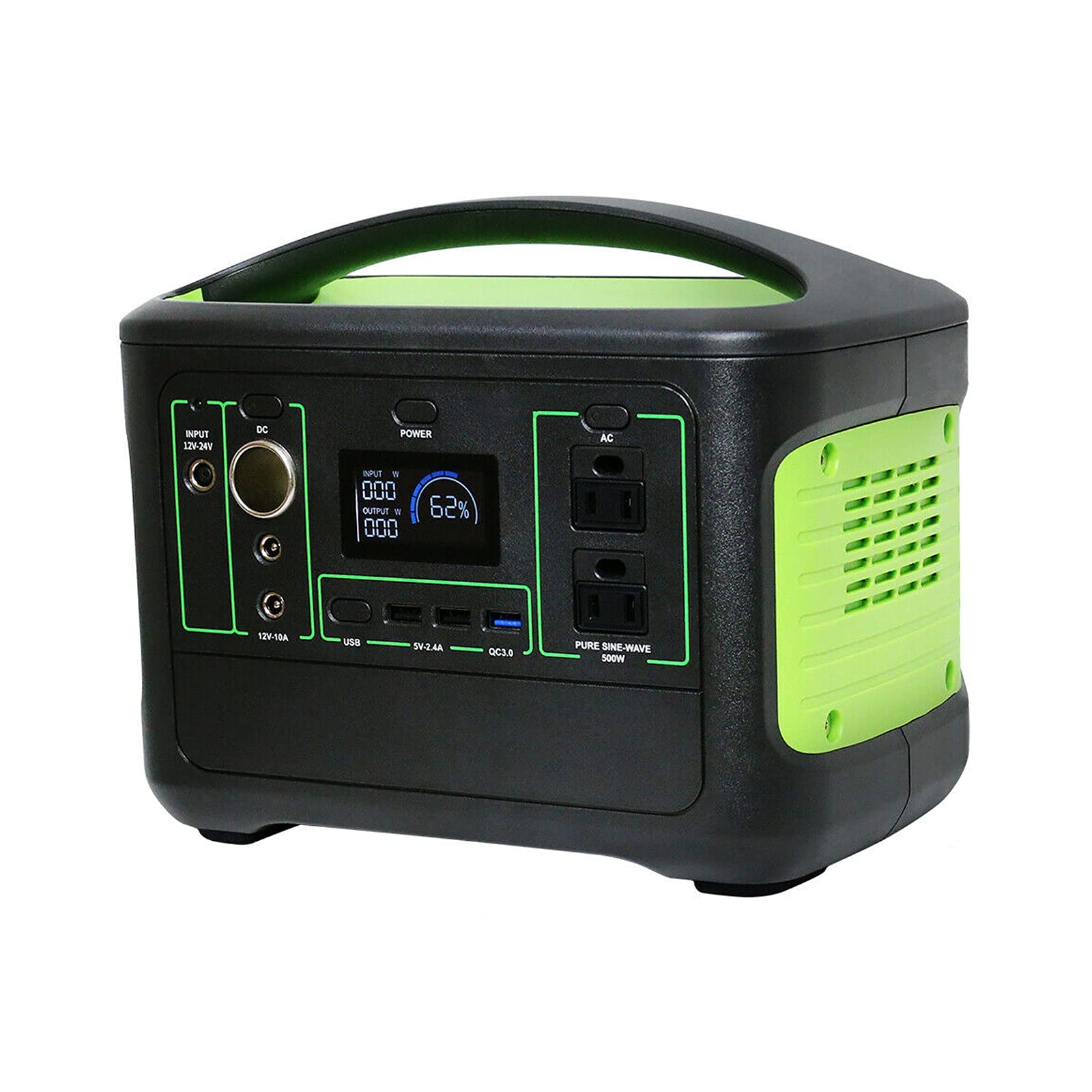 Estación De Energía Portátil - 500Wh 153600Mah Banco De Energía Para Exteriores, Carga Rápida PD 60W, Para Camping Al Aire Libre, Pesca, Viajes, Emergencia, CPAP