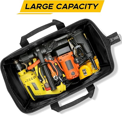 Miniatura 8 de Paquete de 3 bolsas de herramientas, juego organizador de herramientas con múltiples bolsillos, organizador de bolsas de herramientas de 121517