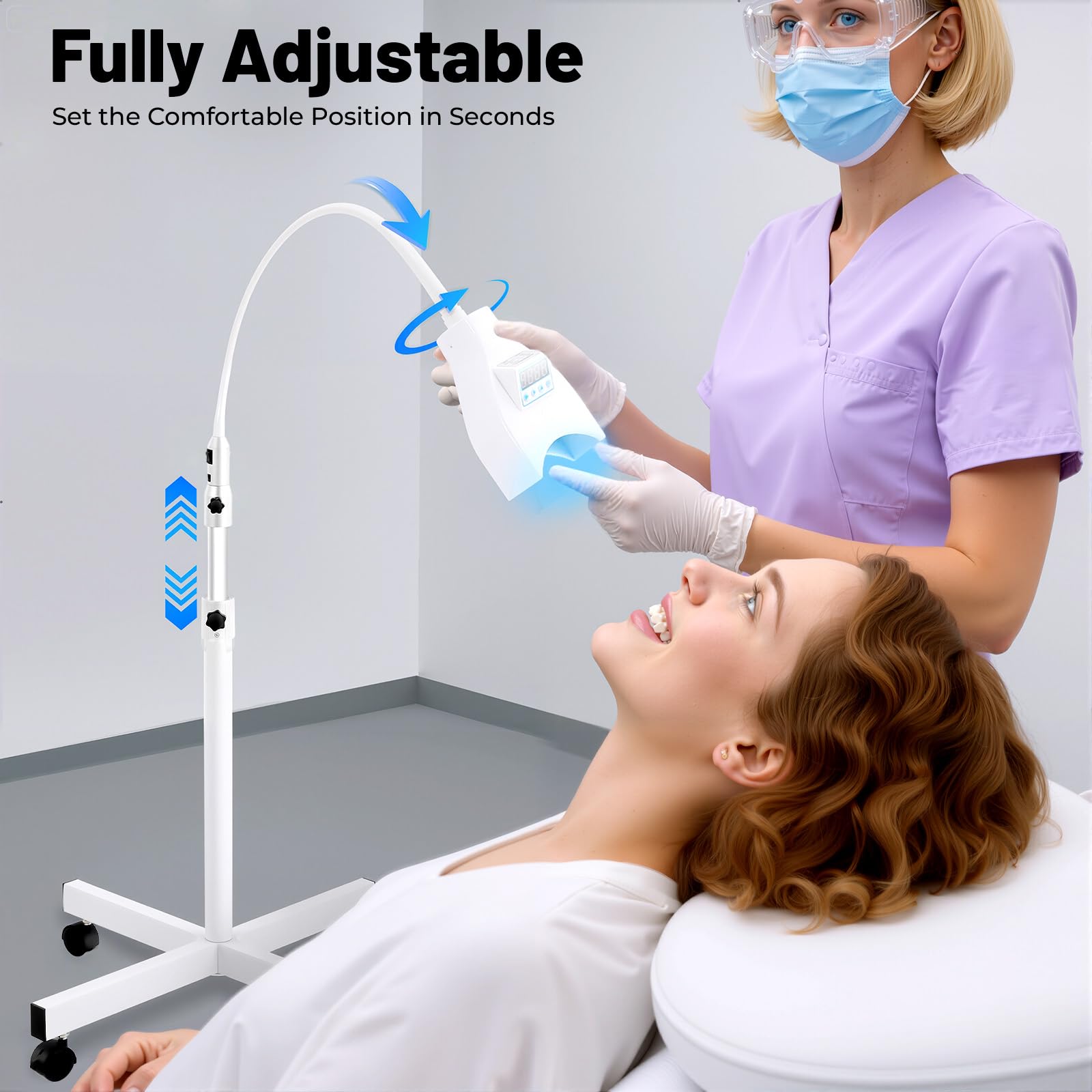 LED Dental Teeth Whitening, Dental LED Zahnweiß Bleaching Lampe, Accelerator Teeth Whitening Light, Licht ZahnBlanqueamiento con Temporizador, Fácil de usar, Oral Care Blanqueamiento Dientes