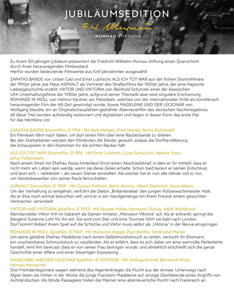 50 Jahre Murnau-Stiftung - Jubiläumsedition [Blu-ray]