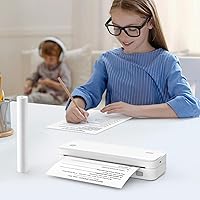 Vista 7 de JADENS Papel de impresora térmica de secado rápido tamaño carta de EE.UU. 8.5''x11'', 4 rollos, compatible con impresora portátil Gloryang & JADENS