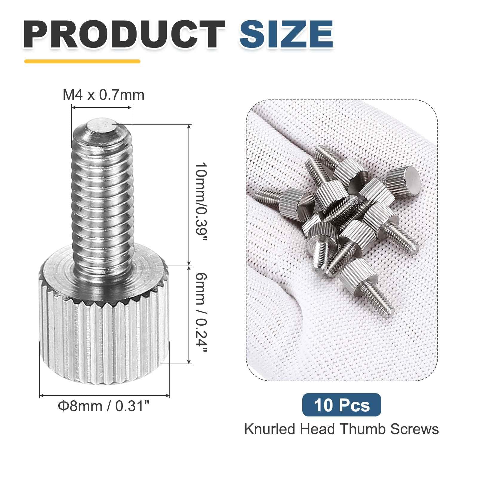 Stainless Steel Thumb Screws - 10 Pack -2