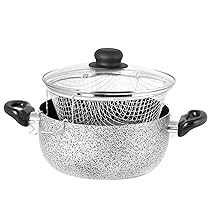 Home Salt N’Pepper Pentola Friggitrice in Alluminio, Rivestimento Antiaderente, 24 cm