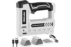 Electric Nail Gun: Staple Gun 5-in-1 Tackers, Cordless Rechargeable Power Stapler & Brad Nailer