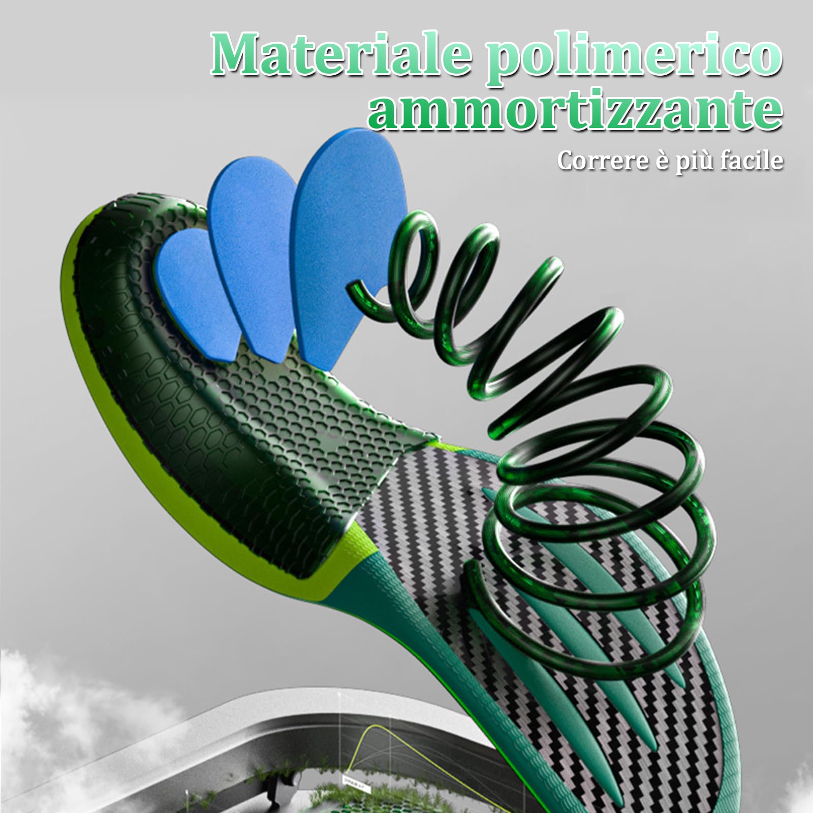 Plantilla de Fibra de Carbono, plantilla deportiva profesional con alta resiliencia y absorción de impactos - Soporte de arco para correr, entrenamiento intensivo y actividades deportivas