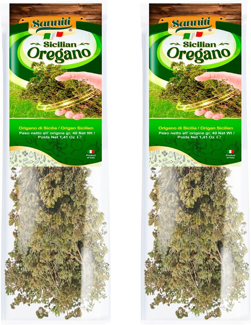 Origano di Calabria Italian Dried Oregano on the Stem, 40 grams (Pack of 2)