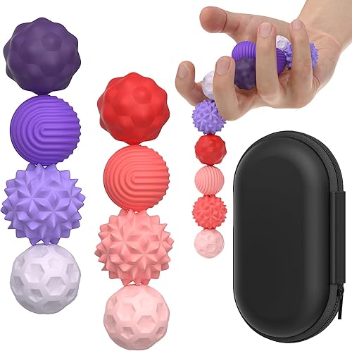 Miniatura 10 de Bolas magnéticas de silicona para ansiedad, 8 unidades, texturas de atracción, bola sensorial con carcasa de silicona para adultos, escritorio