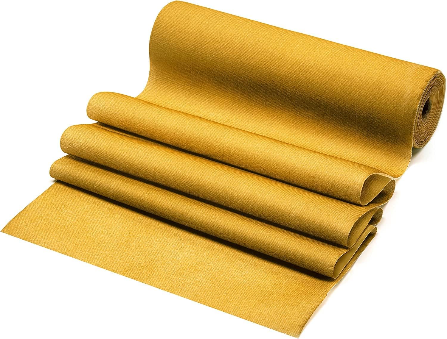 AH American Homestead Paper Dining Table Runner for Party 78 ft = 20 Perforated Table Runners 16” x 48”- Strong, Absorbent, Disposable Linen-Like Table Cover Roll (Mustard Gold)
