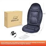 Snailax Vibration Back Massager with Heat, Massage Seat Cushion with 6 Vibrating Motors and 2 Heat Levels, Massage Chair for Home Office use, Gifts for Mom