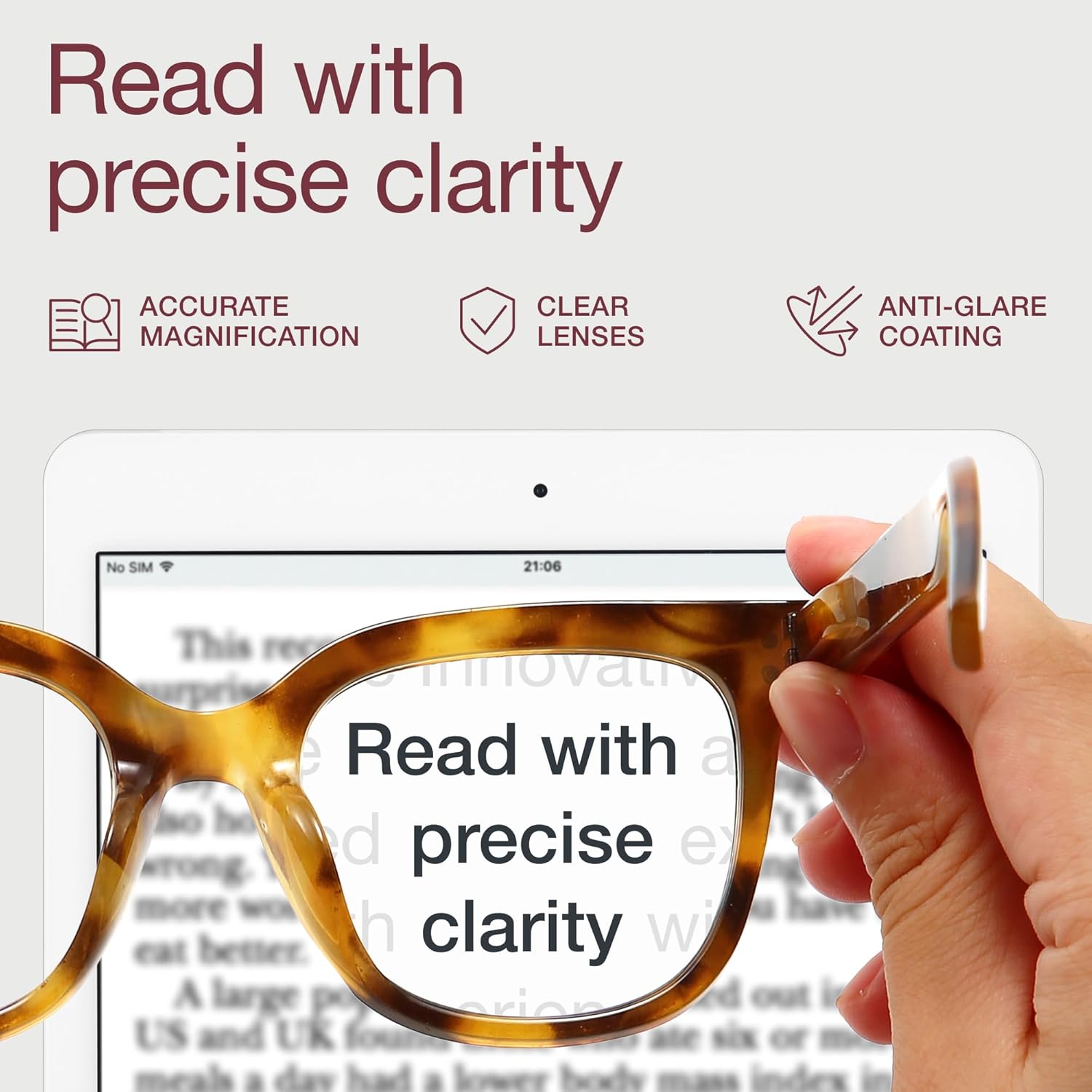 miyya 1.25 Stylish Reading Glasses for Women, Cheaters Eyeglasses, Oversized Blue Light Readers, Fashion Eye Glasses - Image 3