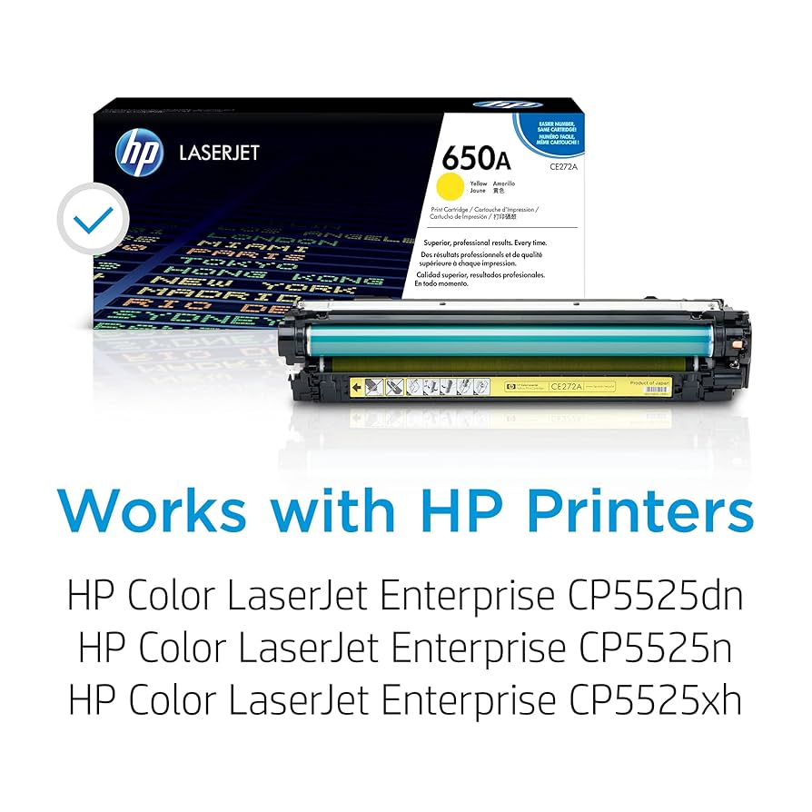 HP LASERJET 650A イエロートナーカートリッジ CE272A Amazon.com: HP 650A Yellow Toner Cartridge | Works with HP