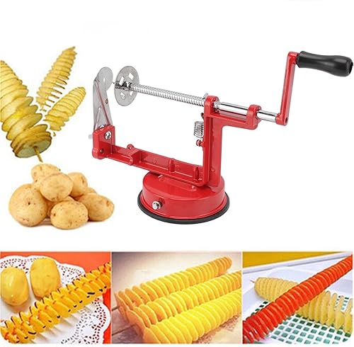 Miniatura 2 de Cortador manual de patatas de acero inoxidable, cortador de verduras en espiral resistente a la corrosión de acero inoxidable, picador de ensalada