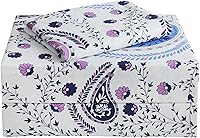 Vista 16 de JSD Juego de sábanas florales azul marino, tamaño individual, sábanas de microfibra impresas de 3 piezas, bolsillo extra profundo, sin arrugas