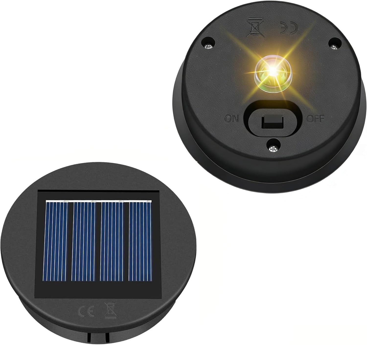 Solar Lantern Light Top Replacement 1Pack LED Waterproof Outdoor Warm White Garden Patio Decor