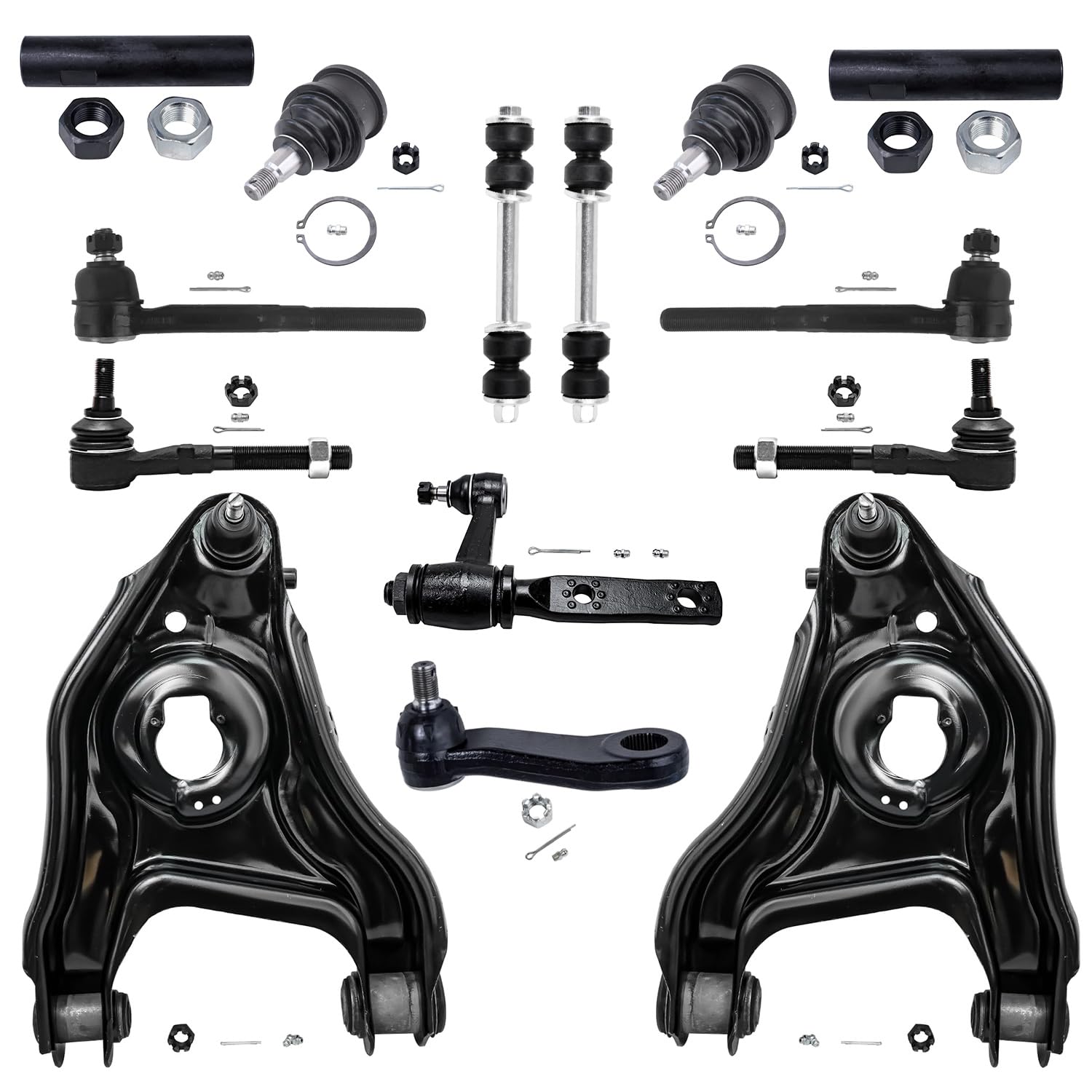 Detroit Axle - New 14-Piece Front Suspension Kit fits 2WD ONLY- (2) Lower
