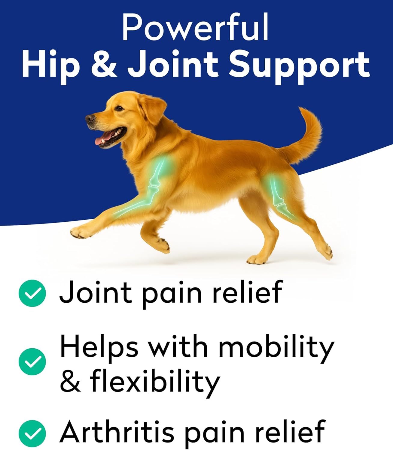 Pawfect Mobility Glucosamine Chews for Dogs - Hip & Joint Health Supplement Chews w/Omega-3, Chondroitin, MSM - Made in USA - Joint Pain Relief - Hip & Joint Care - 120ct