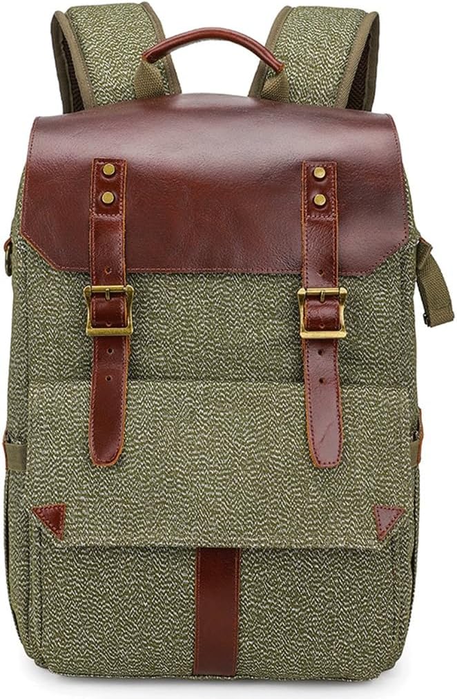 Camera Shoulder Bag SLR Digital Camera Bag Wear-Resistant Camera Lens Backpack(Gray)