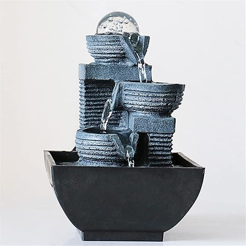 Miniatura 6 de Indoor Water Fountain Tabletop Fountains Office Flowing Water Lucky Fountain Simple Living Room Tabletop Fountain Feng Shui Ball TV Cabinet Desktop