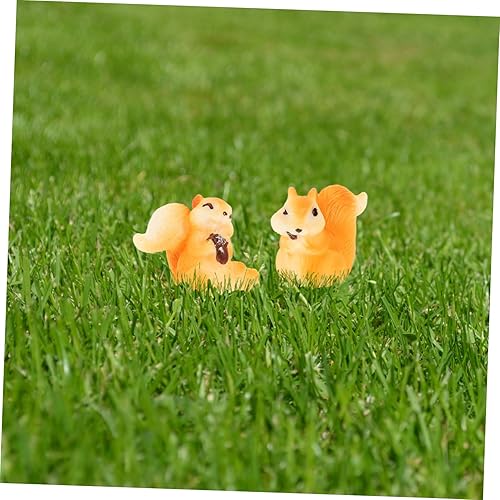 Miniatura 2 de Yardwe 20 piezas de micropaisaje, ardilla, decoración de pesebre, ardilla, miniatura, animal, ardilla, jardín, estatua de jardín, adornos de