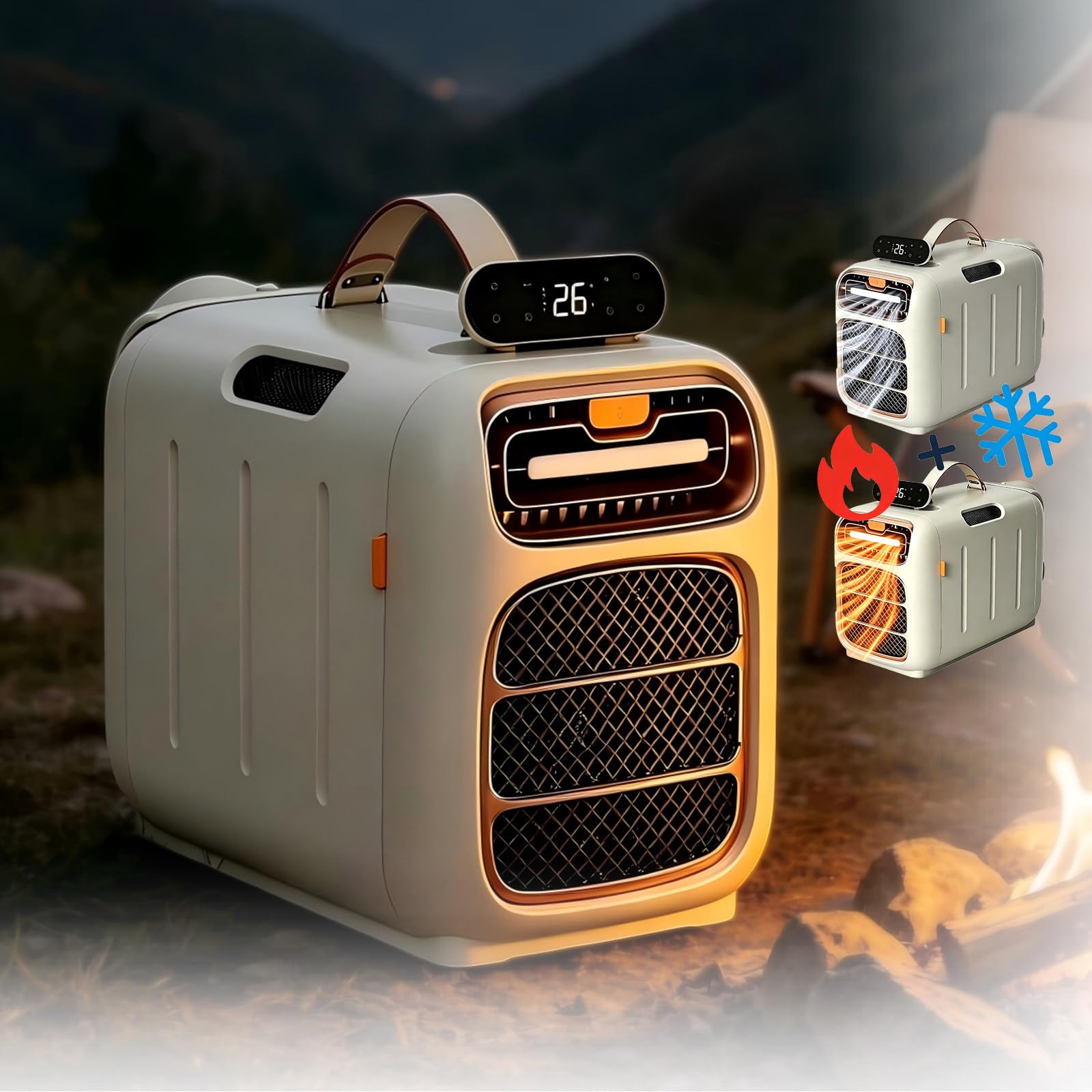 SPECIALBIEGEBUY Portable Air Conditioner4700 BTU with Dual Hose, Integrates Cooling, Heating & Dehumidifying Fan, Window Kit Included, 420W / 45dB Quiet, Drain-Free, Cooling Range 5–8 sq.m.