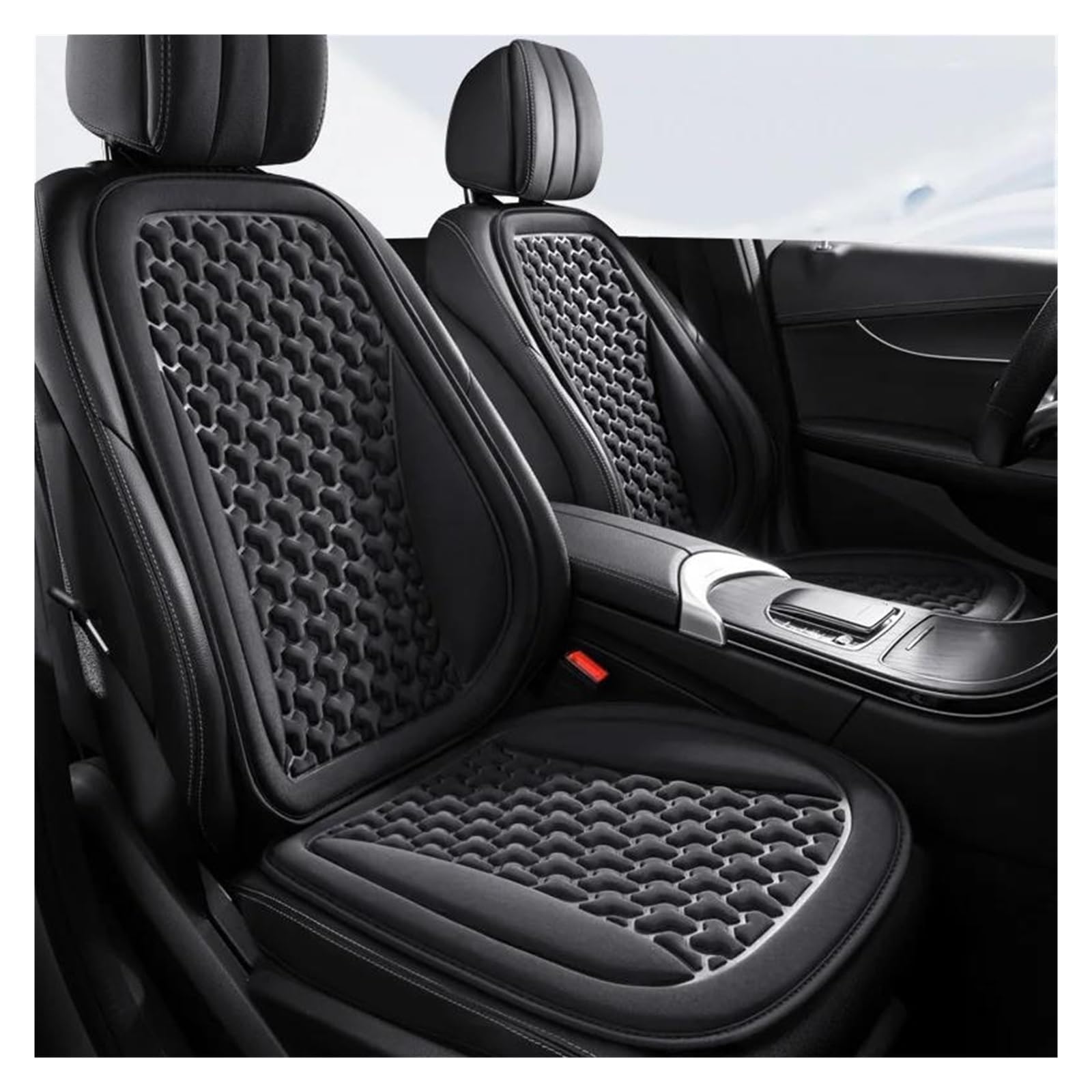 Housses de siège auto universelles 3D noires pour voiture - 8