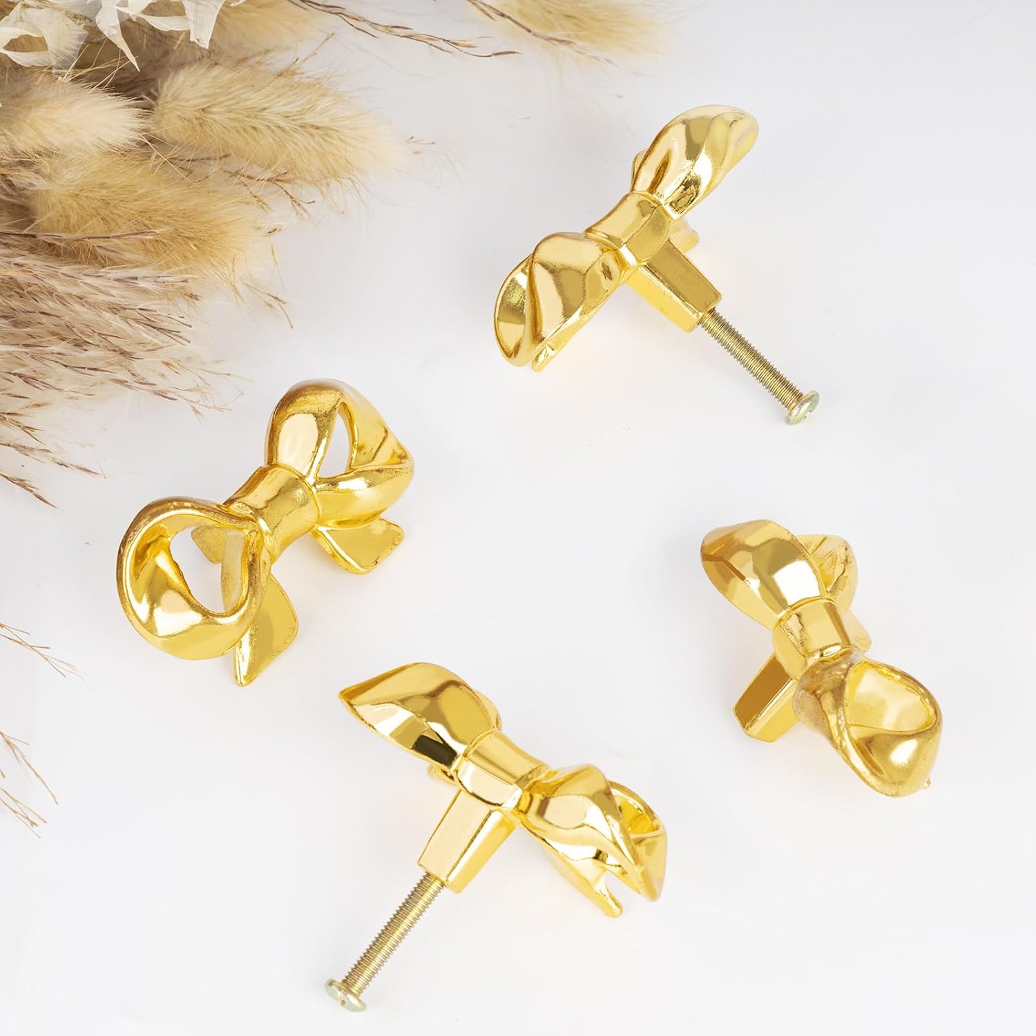 12pcs Bow Tie Dresser Knob, Cabinet Pulls Drawer Knob for Cabinet, Table, Cupboard, Closet, Locker, Wine Cooler, Kitchen, Living Room, Decorative Furniture Hardware Accessories