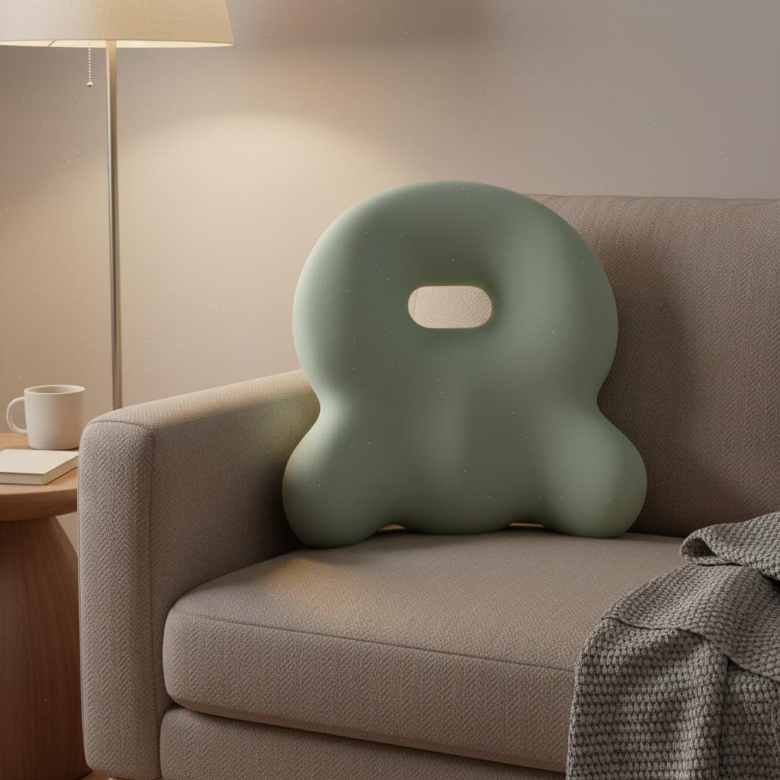 Cojín Lumbar Ergonómico Almohada de Respaldo Soporte de Espalda Cojín de Silla Confort de Memoria Que Se Adapta a la Curvatura de la y, Color to 4