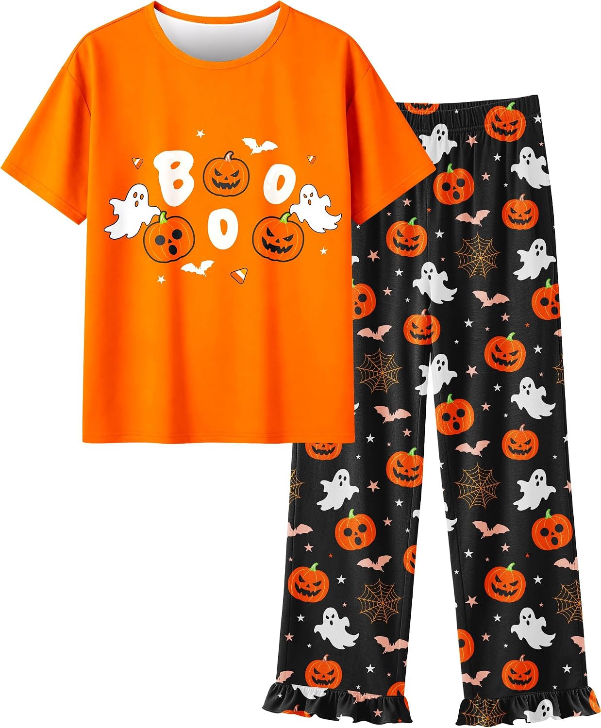 Sylfairy Girls Pajamas Summer Toddler Girl Pajamas Sets Short Sleeve and Pants Girls' Cute Sleepwear Pjs