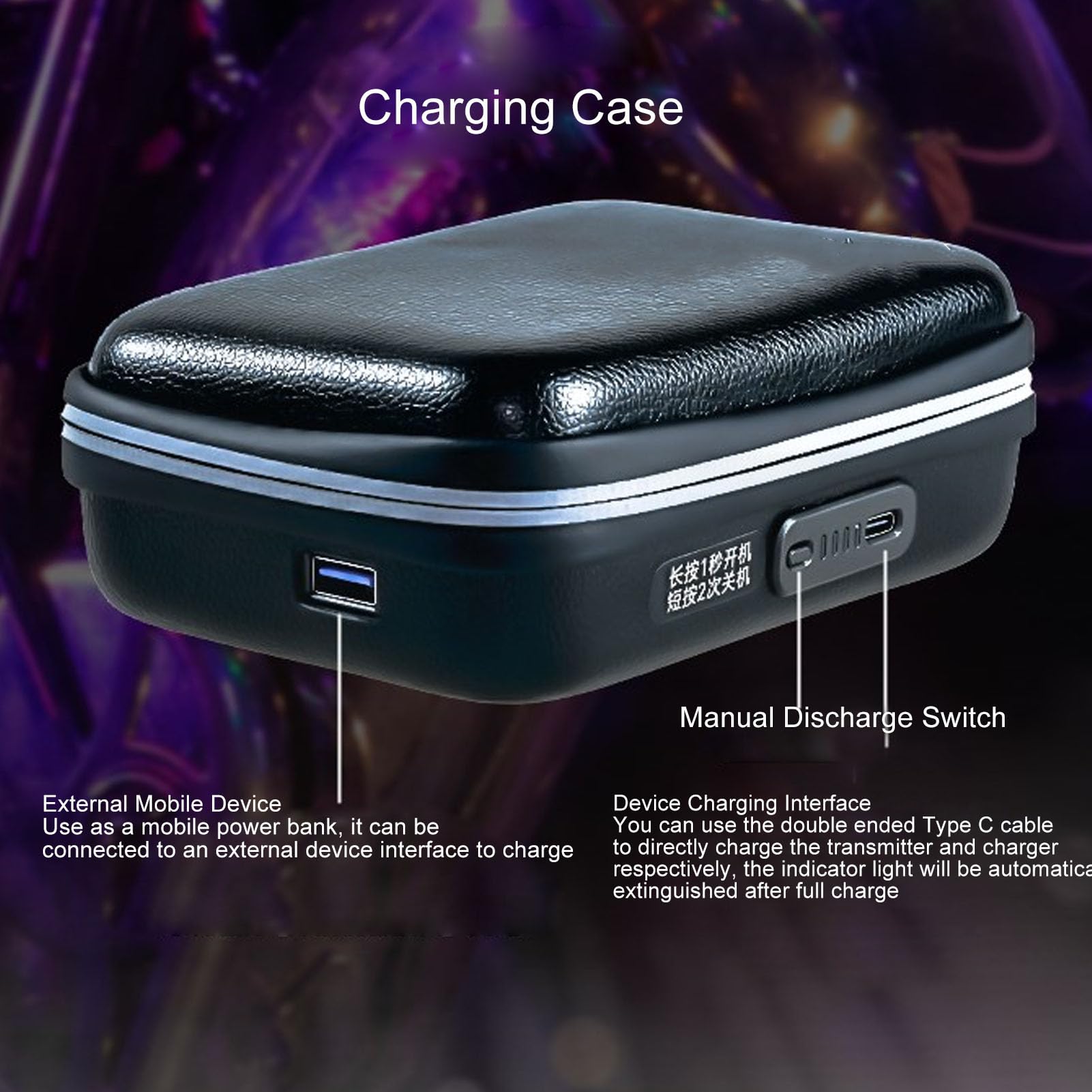 Alomejor microfonico per sassofono wireless UHF banda di frequenza 652-663 MHz trasmissione stabile, qualità del suono chiara, batteria integrata