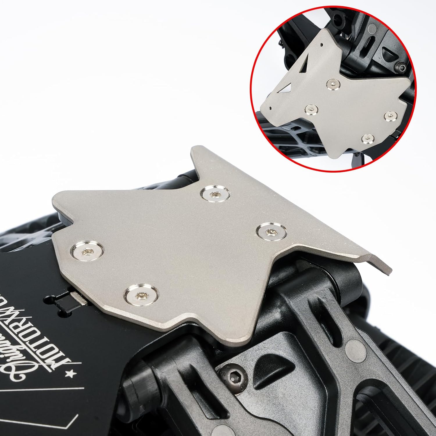 Titanium Alloy Skid Plate for Arrma 6S 1/8 Talion EXB/Typhon TLR/Kraton EXB/Notorious EXB,2mm Thick Chassis Armor Protection,RC Protective Skid Plate Chassis Cover Upgrade Part