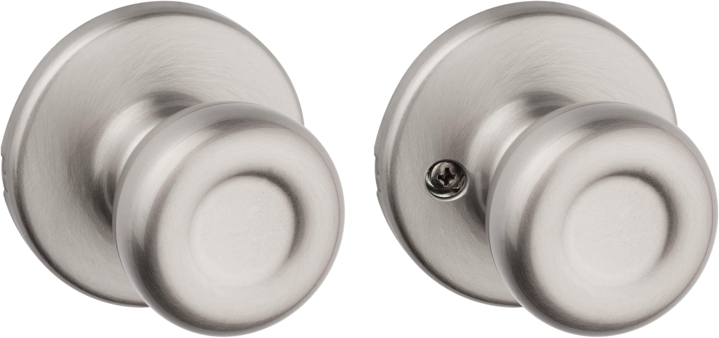 Tylo Interior Passage Door Knob, Handle For Closet and Hallway Doors, Non-Locking Doorknob in Satin Nickel, with Microban Protection, 1 Count (Pack of 1)